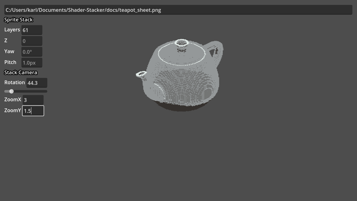 Shader Stacker preview tool screenshot